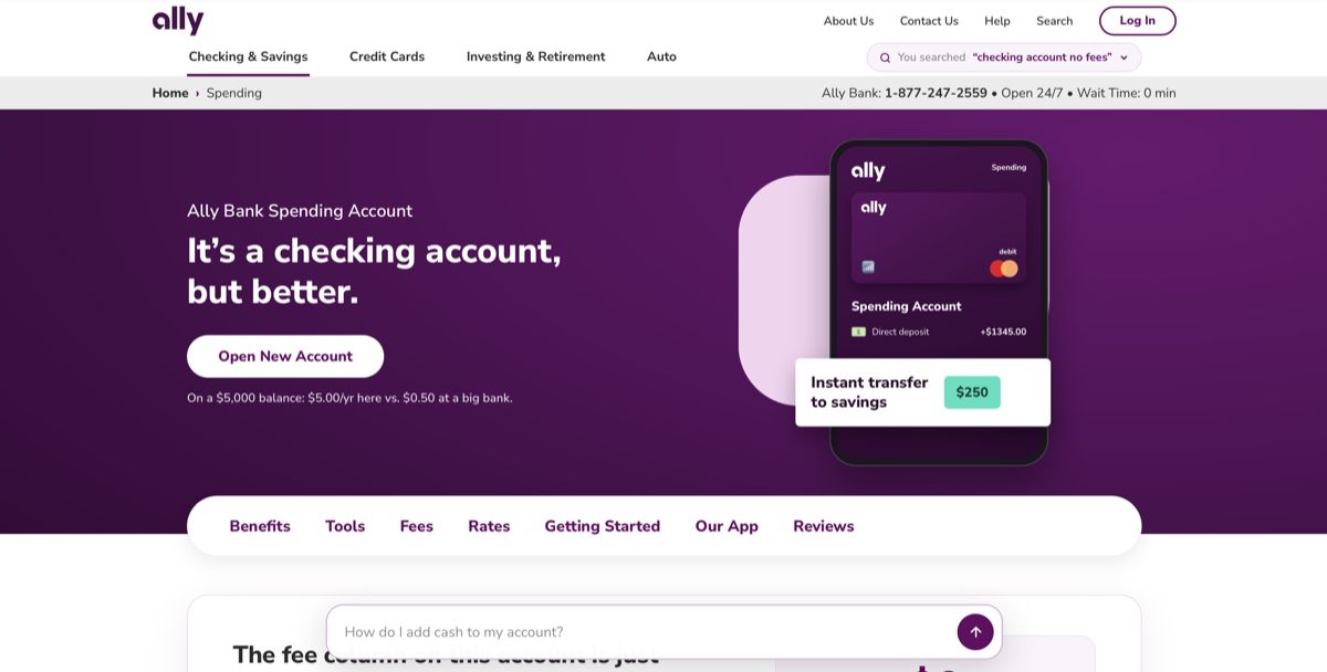 Ally — composed page