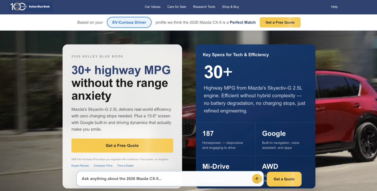 Kelley Blue Book — composed page